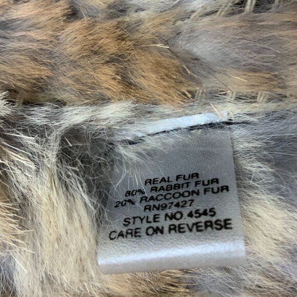 Dolce Cobo Rabbit Raccoon Fur Fringe Vest BOHO Western Mob Wife Sz 2X - Picture 15 of 16